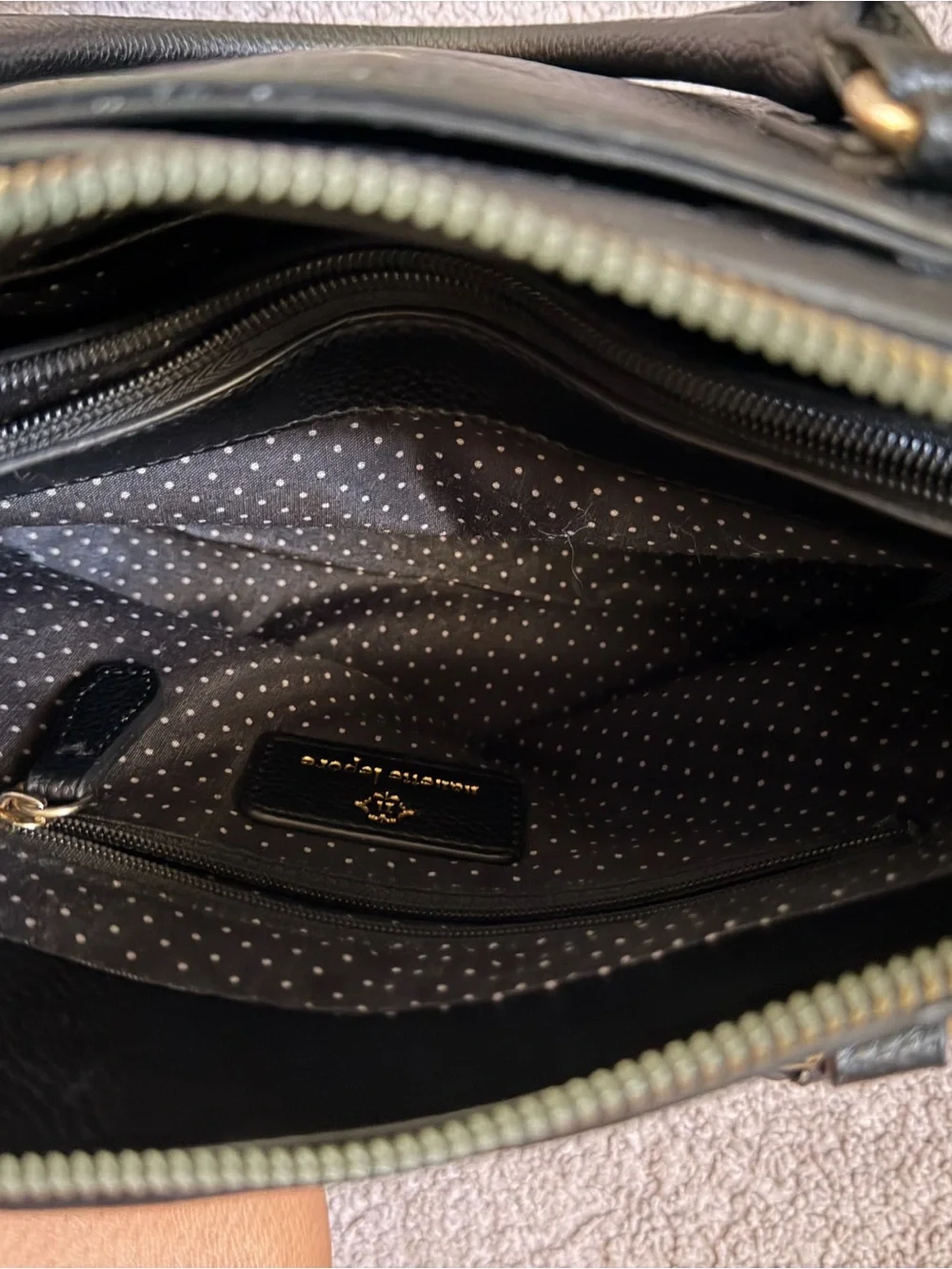 Nanette Lepore Black Pebble Leather Tote/crossbody bag